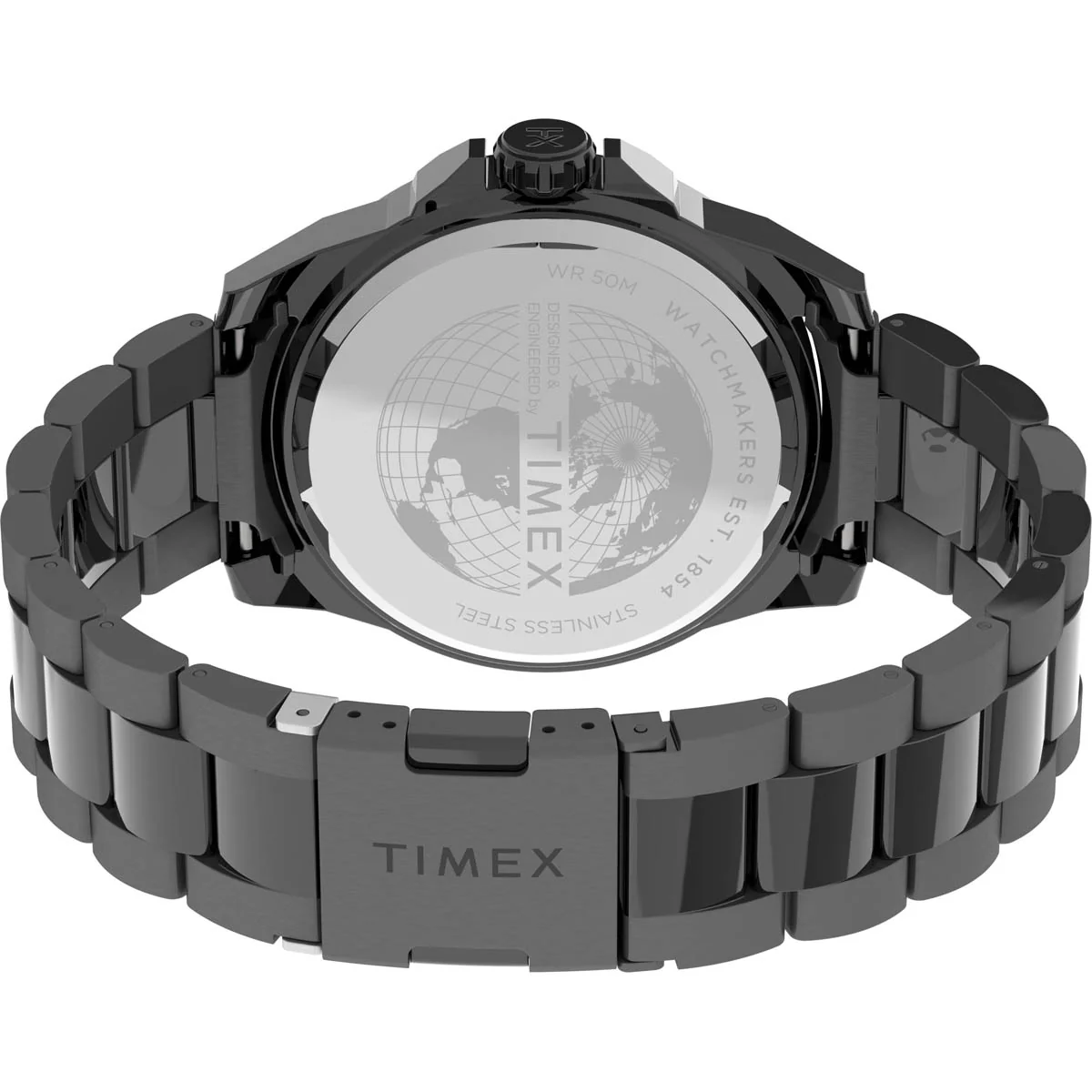 Timex City Collection Men's Quartz Analog Gunmetal Dial Octogonal Case Watch -TW2U14800 - Image 3