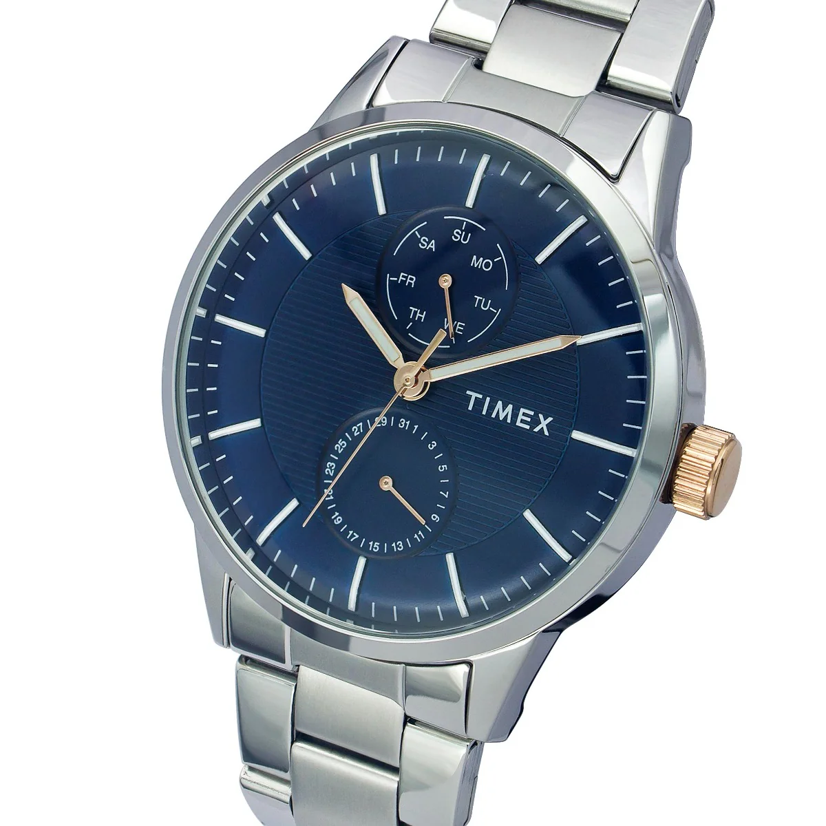 Timex Fashion Men's Blue Dial Round Case Multifunction Function Watch -TWEG19901 - Image 2
