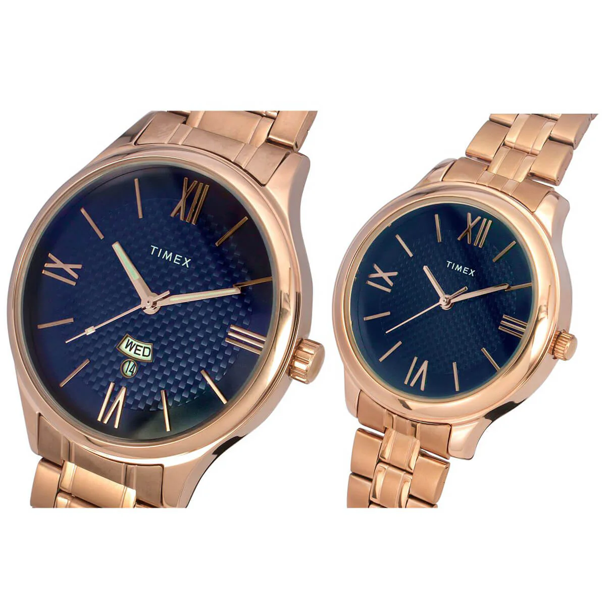 Timex Empera Pairs Blue Dial Round Case Day-Date 3 Hands Function Watch -TW00PR284 - Image 2