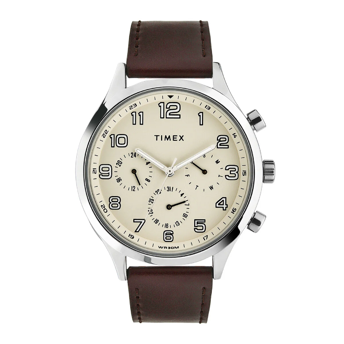 Timex Fashion Collection Premium Quality Multifunction Men Analog Beige Dial Coloured Quartz Watch, Round Dial with 43mm Case width - TWHG03SMU08