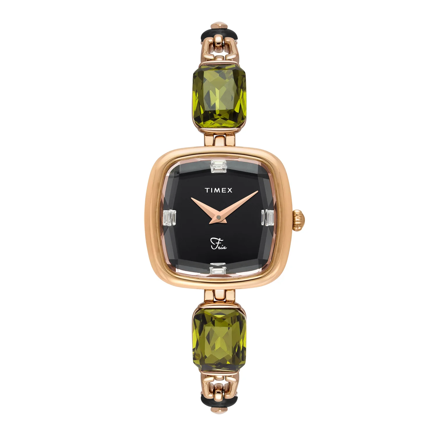 TIMEX Fria Black Square Dial Analog Women's Watch - TWEL21202