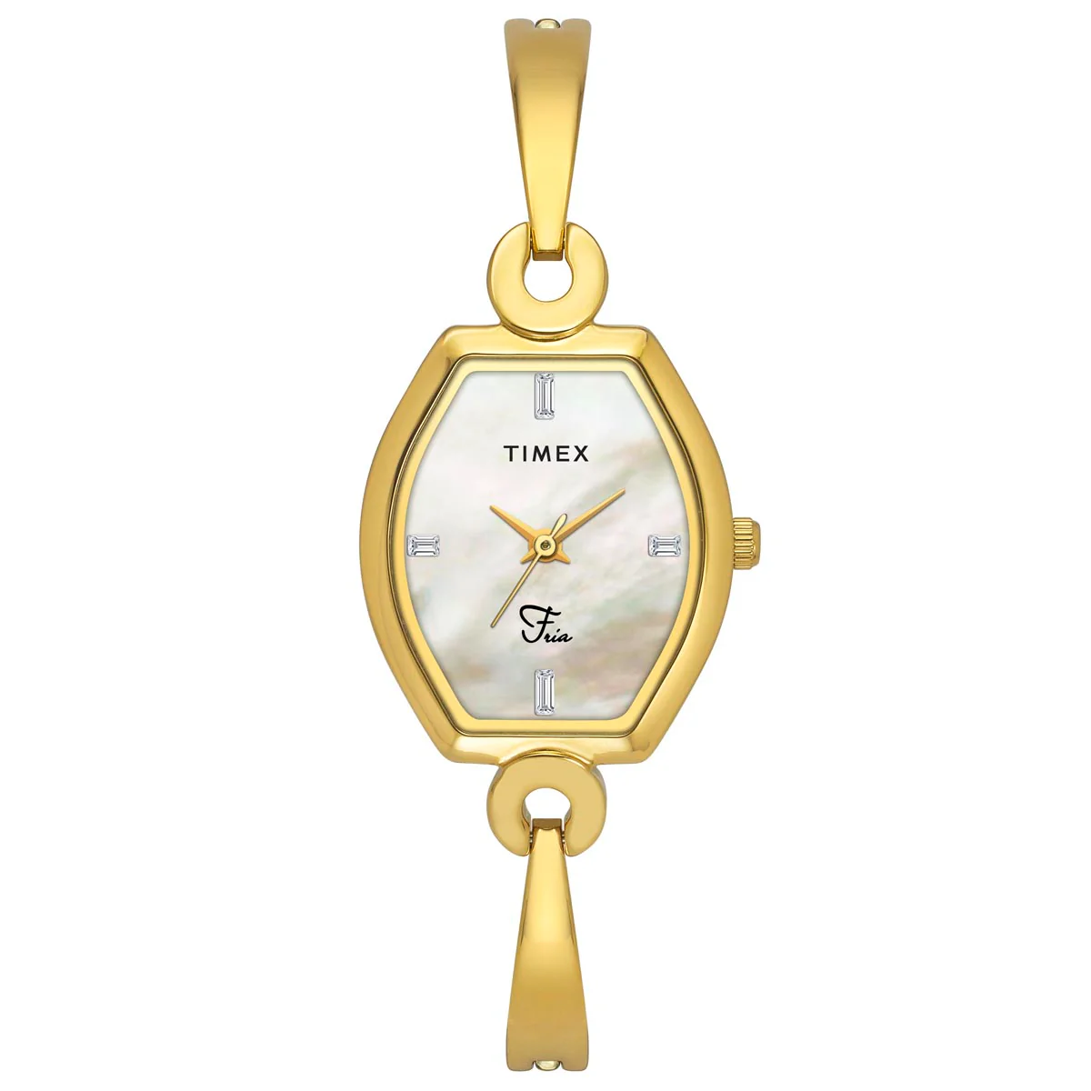 TIMEX Fria Women Mother of Pearl White Tonneau Dial Analog Watch - TWEL19701