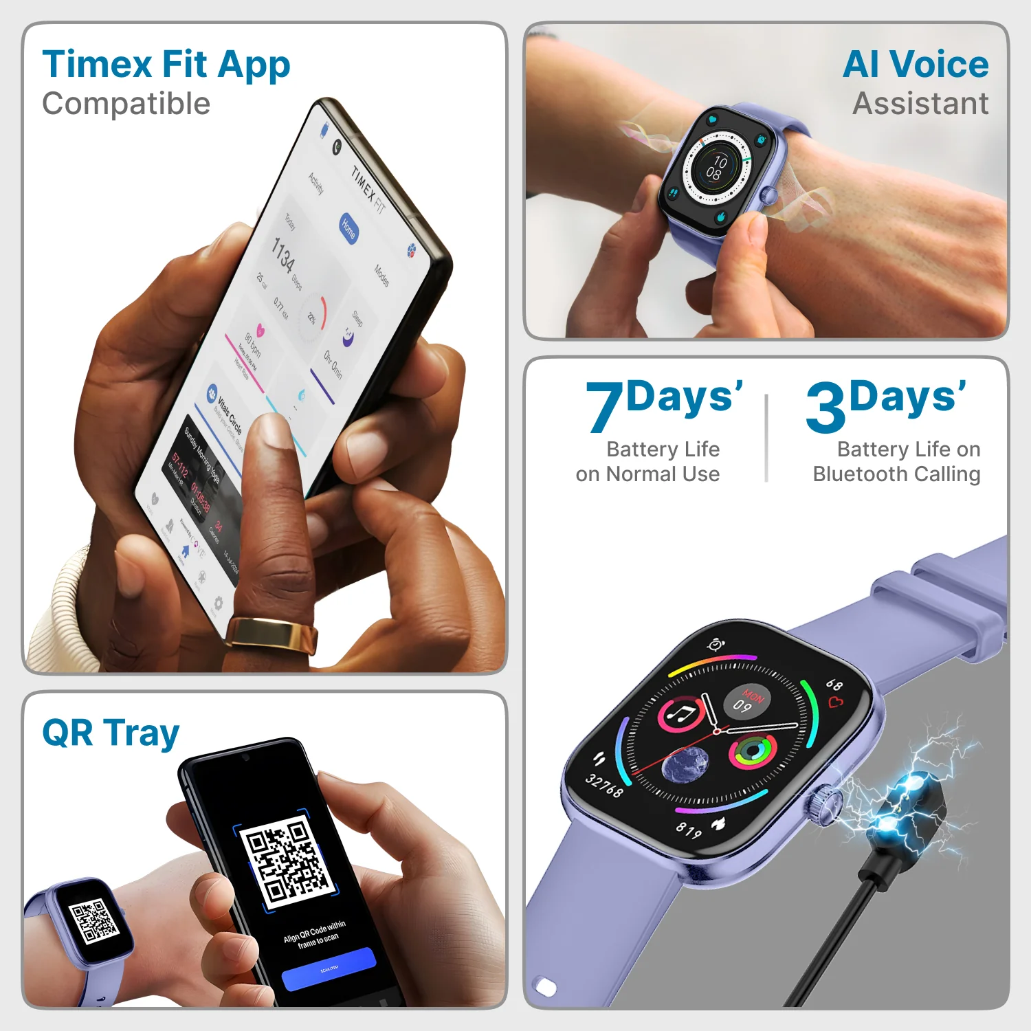 Timex iConnect Arc 2.01 inches (5.1 cm) Display with BT Calling Smartwatch For Unisex - TWIXW1403T - Image 12