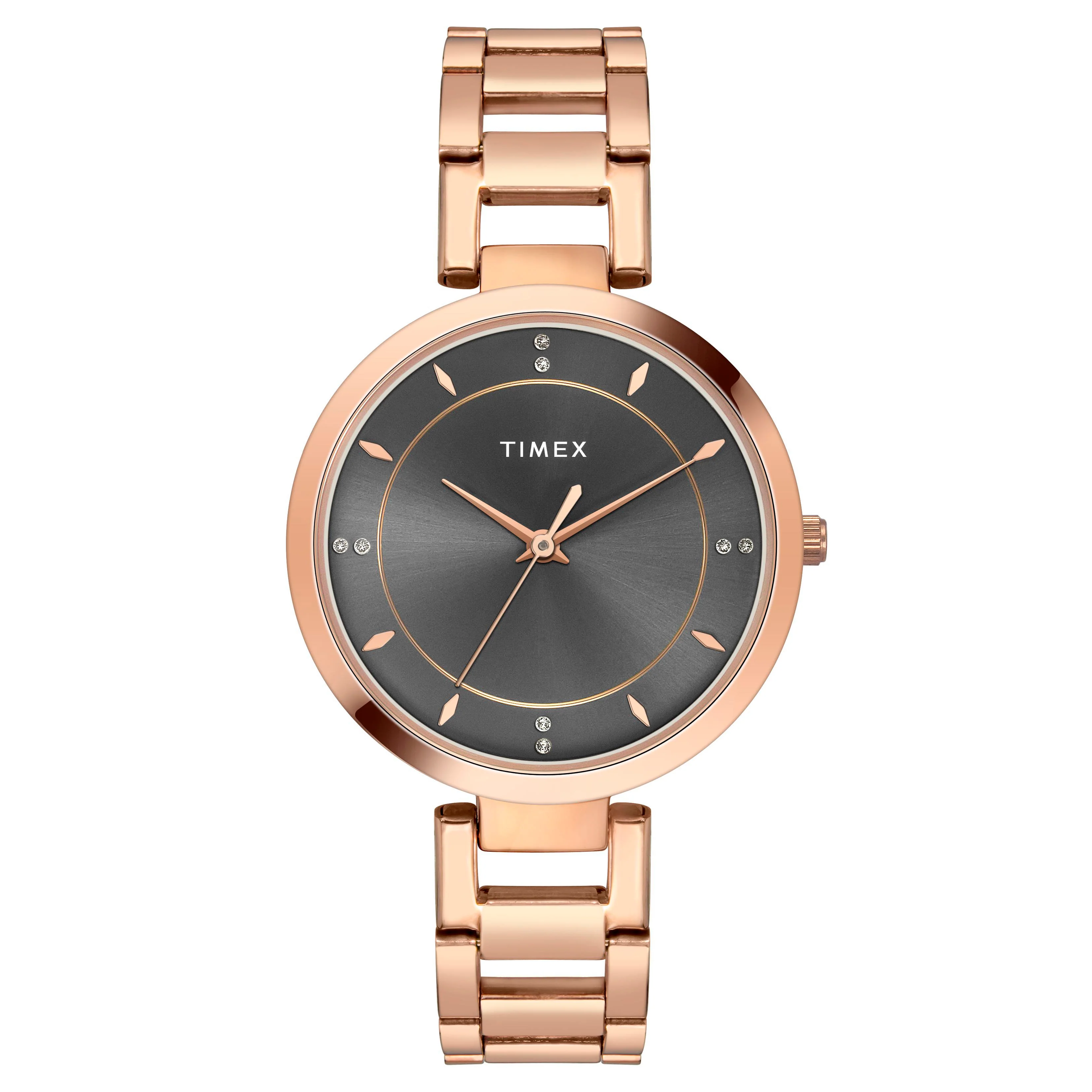 Timex Women Grey Round Analog Watch- TWEL107SMU12
