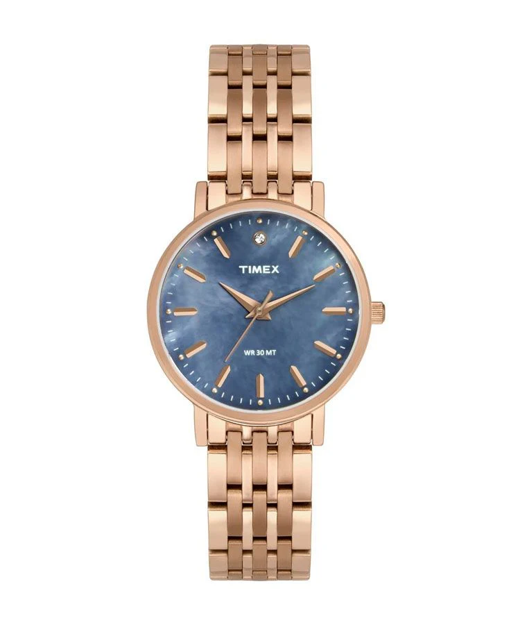 Timex Empera Women's Mother of Pearl Dial Round Case 3 Hands Function Watch -TW0TL9110