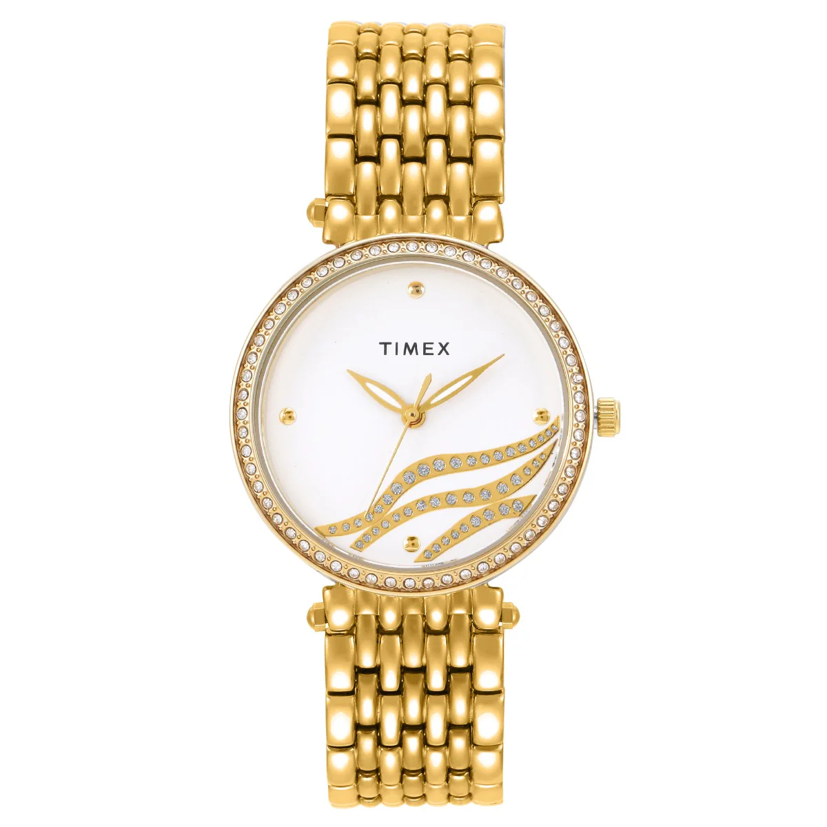 Timex Empera Women's White Dial Round Case 3 Hands Function Watch -TW0TL9601