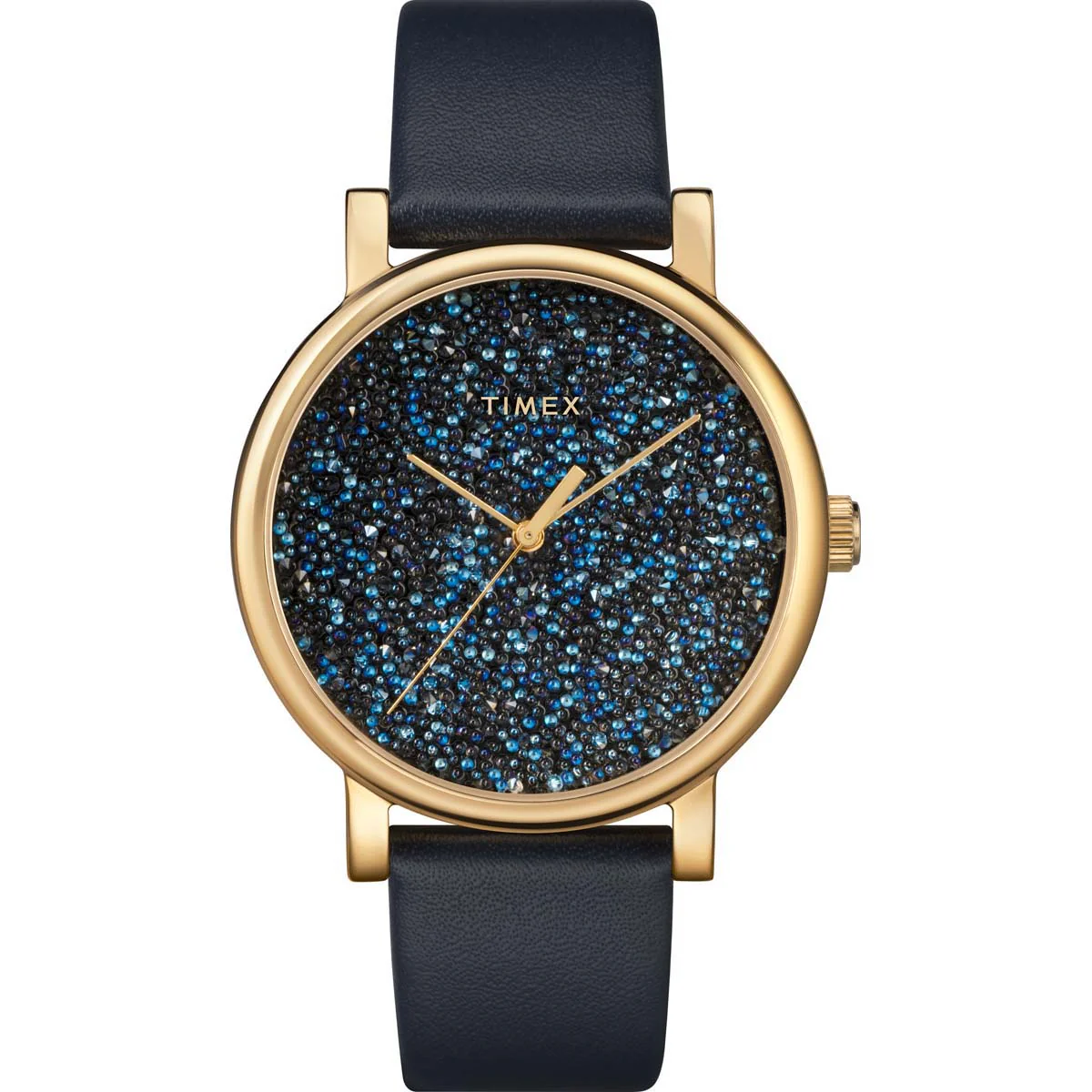 Timex Global Women's Gold-Tone Dial Case Leather-Strap Function Watch -TW2R98100 - Image 5
