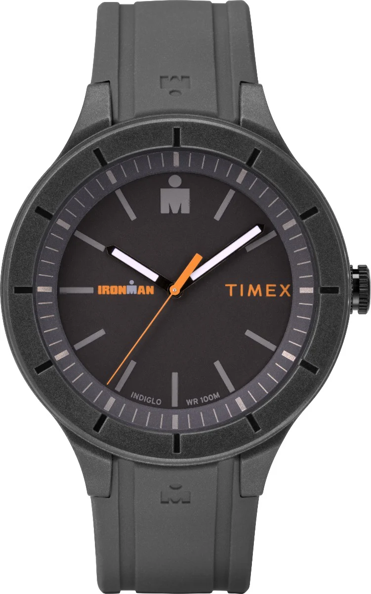 Timex Ironman Essential Unisex Quartz Analog Gray Dial Round Case Soft-Silicone-Rubber-Strap Function Watch -TW5M16900