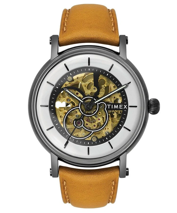 Timex E Class Men's Grey Dial Round Case Automatic Function Watch -TWEG16713