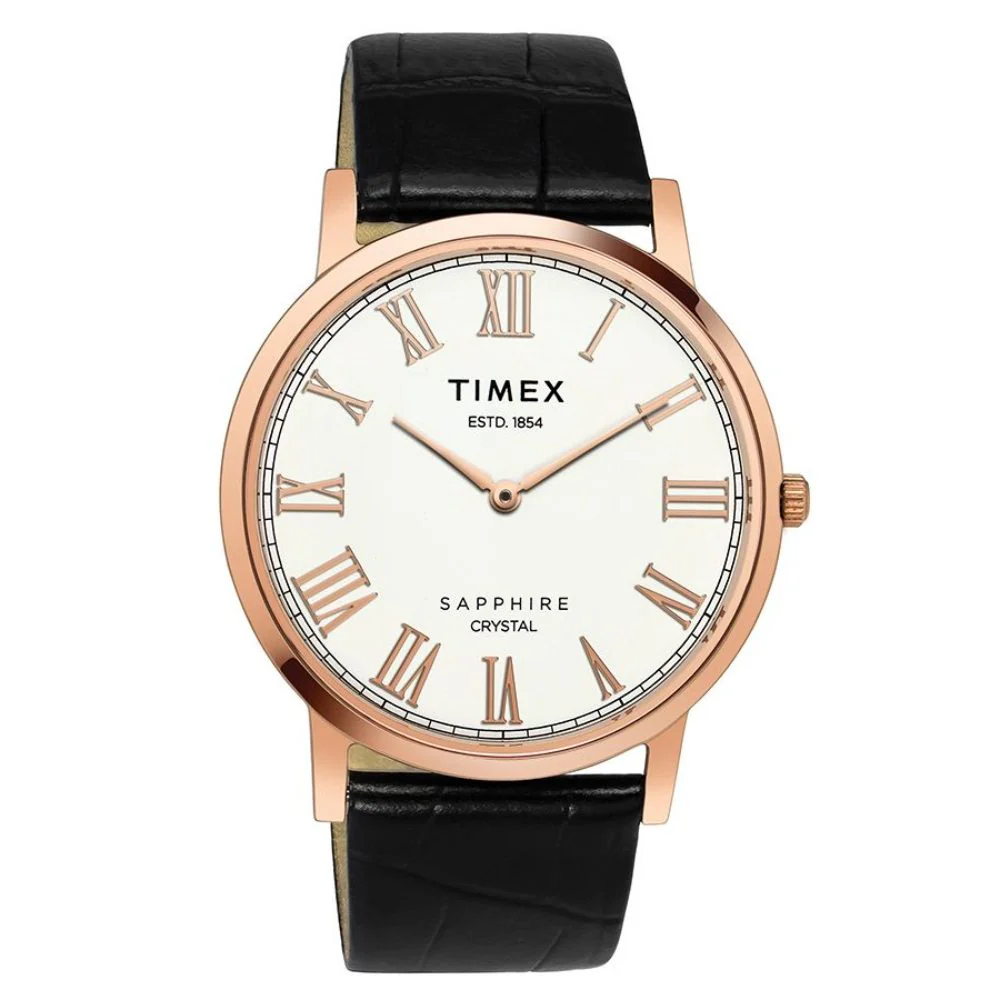 Timex Empera Men's White Dial Round Case 2 Hands Function Watch -TWEG17403