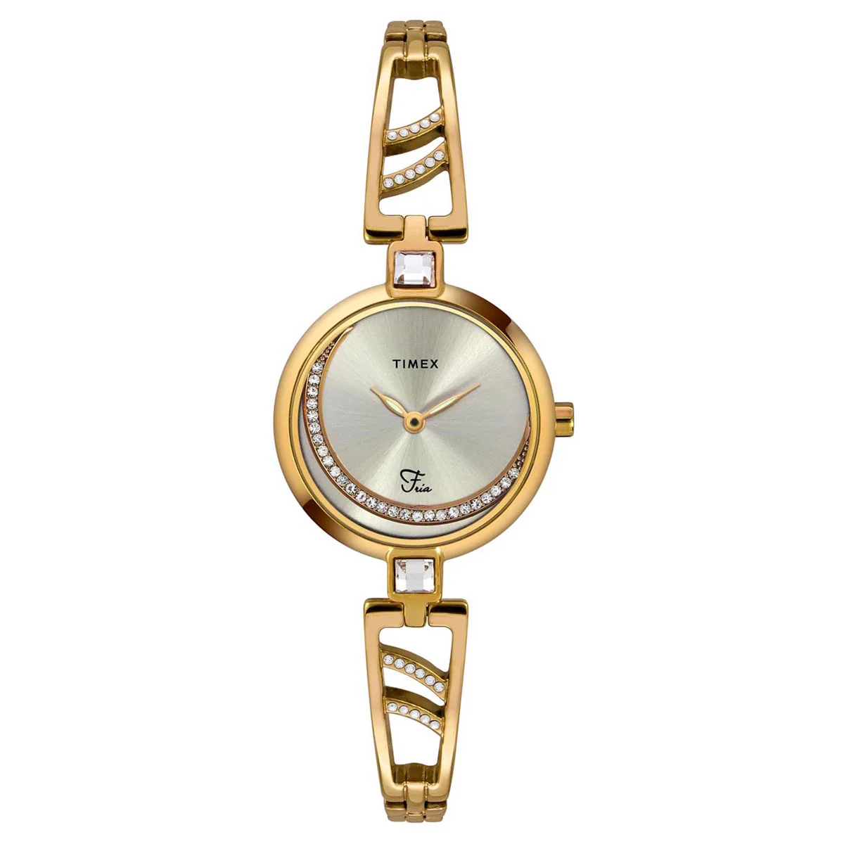 Timex Fria Women Silver Round Analog Watch - TWEL15200