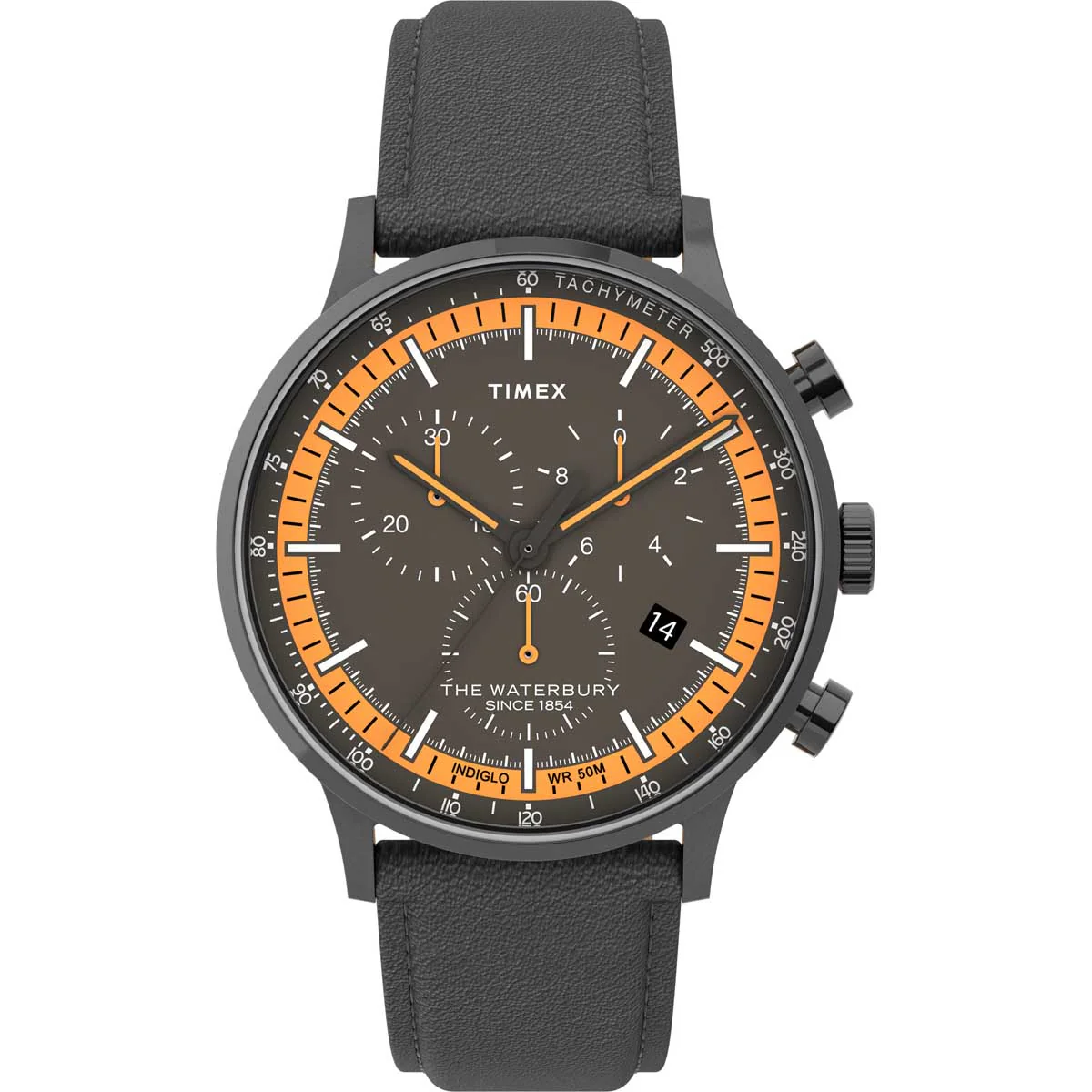 Timex Heritage Collection Men's Quartz Analog Gunmetal Dial Round Case Chronograph Function Watch -TW2U04900