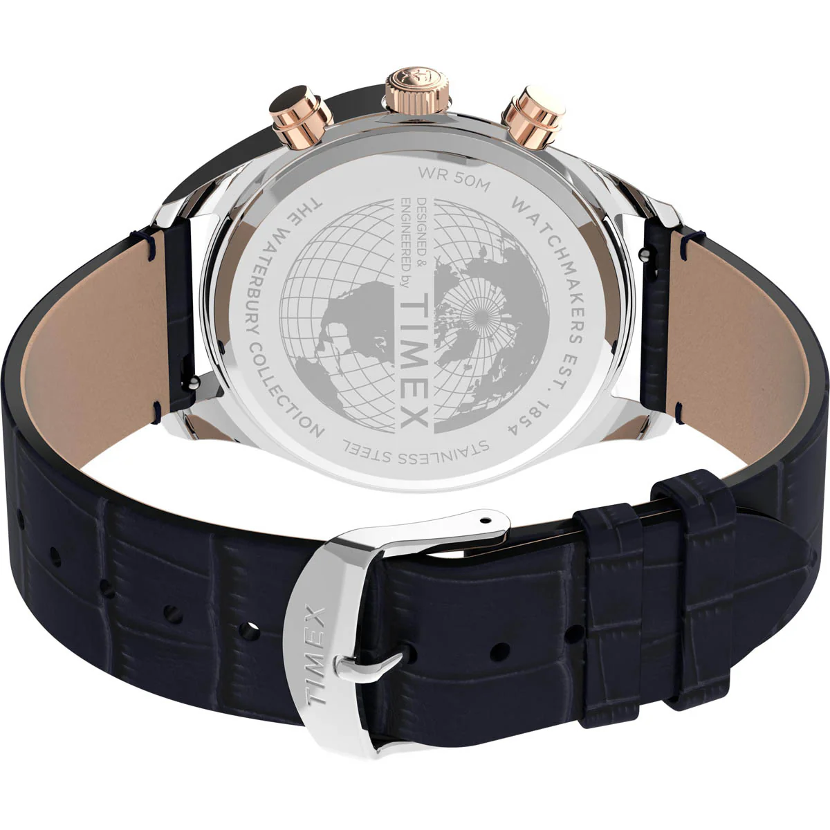 Timex Heritage Collection Men's Quartz Analog Stainless Steel Dial Round Case Chronograph Function Watch -TW2U04600 - Image 3